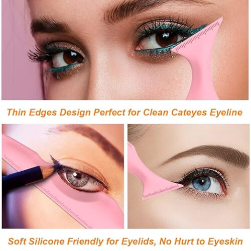 5 in 1 Silicone Eyeliner Stencil – Reusable Winged Liner Tool for Beginners 1