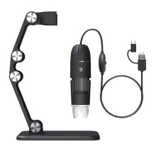 Digital Microscope Handheld USB HD Inspection Camera 50x-1600x with Stand 8 LED Portable Microscopes for PC Smartphone
