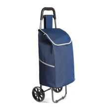 Foldable Shopping Cart with Wheels, Lightweight Portable Trolley for Laundry, Grocery and Home Use