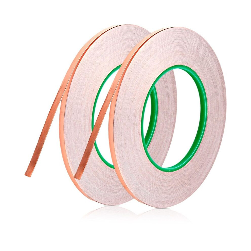 2Pcs Copper Shielding Tape 1/4Inch X 164Ft, Copper Foil Tape & Copper Shielding Tape For Copper Tape Conductive Adhesive 4711729725292
