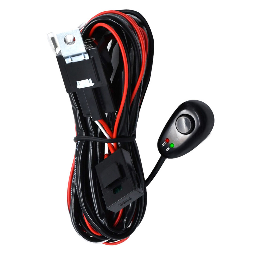 300W Led Bar Wiring Harness Kit, 2 Leads, 16 Awg, 12V, 40A Switch Light 6951388959548