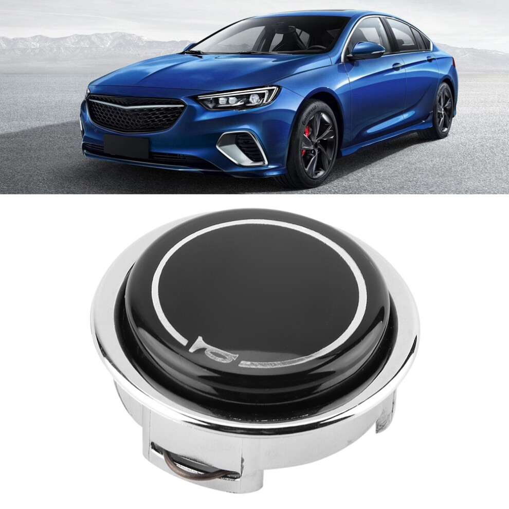 Universal Metal & Plastic Car Steering Wheel Horn Button, & Black/Silver 4251393260526