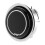Universal Car Steering Wheel Horn Button Black Silver Durable Metal Plastic 7