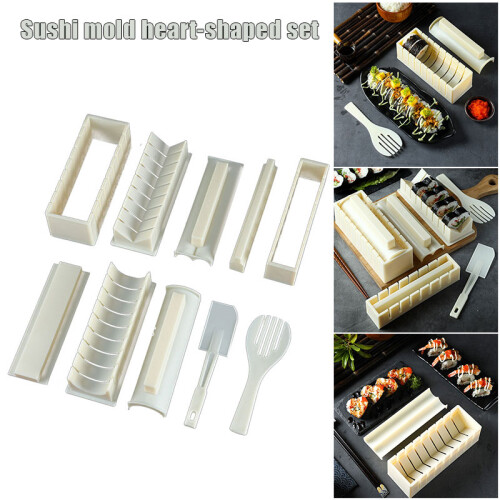 10Pcs Heart Sushi Maker Set DIY Fun Rolls 1