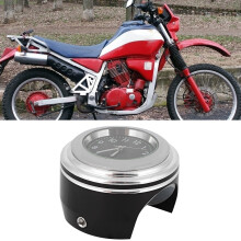 Motorcycle Mount Waterproof Quartz Watch Black Dial White Surface Easy Fit