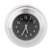 Motorcycle Handlebar Waterproof Quartz Clock Watch Easy Fit & Clear Black Dial