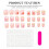 French Tip False Nails - Pink, Comfortable Stage Wear 4