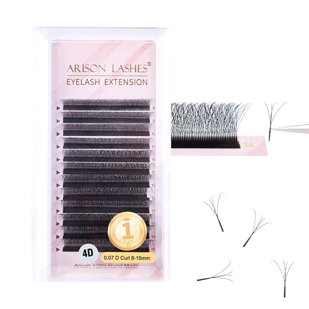 Roc-Electron Unisex Light (12Mm) Grafted Clover Lashes - Easy Wear