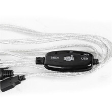 2X USB Naar MIDI 5-Pins Kabelconverter 2-In-1 Naar Pc-Audio-Uitvoerbewerking voor Piano Elektronische Elektronische Muziekinstrumenten