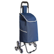 Heavy Duty Foldable Shopping Cart with TwoWheel StairClimbing Design for Grocery and Laundry