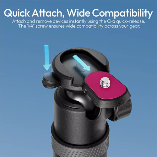 TT24 Cka Quick-Release Tripod 1.5M Selfie Stick for  Pocket  Action Camera with Quick Release Plate 1