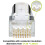 100 Pcs Cat6/6A RJ45 Pass Through Modular Plugs, Shielded (STP) External Ground Connector,EZ Crimp 3