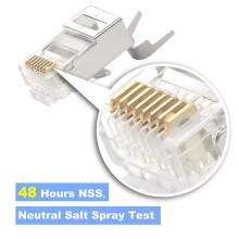 40 Pack CAT7 Shielded RJ45 Connector Cat6A Cat7 RJ45 Modular Plug with Load Bar and RJ45 Strain Relief Boots Grey 8P8C