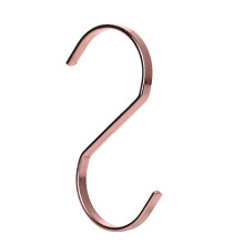 40-Pack 4 Tums Roséguld Kromfinish Stålhängande Platta Krokar - S-Formade Krokar Heavy-Duty S-Krokar,för Köksutrustning,Krukor,Redskap, Växter,