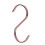 Pacote de 40 4 Polegadas Rose Gold Chrome Finish Steel Hanging Flat Hooks - S Shaped Hook Heavy-Duty S Hooks, para Utensílios Cozinha, Potes, 4