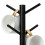 Bamboo Coffee Cup Holder with 6 Hooks, Thickened Base Black Mug Tree, Counter Storage Rack 6