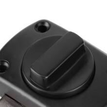 Zinc Alloy Sliding Door Lock L Size Black Bolt Lock for Cabinets 53x40mm