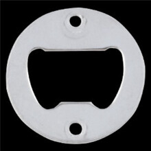 6X Bottle Opener Part with Countersunk Holes Round Metal Strong Polished Bottle Opener Insert Parts