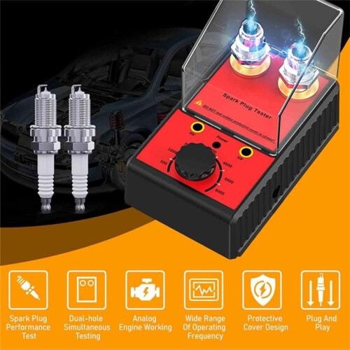 Tester, Tester+Two 12mm  Socket Spark Tester, Tester and Coil Tester US Plug 1