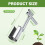 Long Handle Bulb Planter Tool, Heavy Duty Seedling Transplanter for Garden, 2 Pack 4