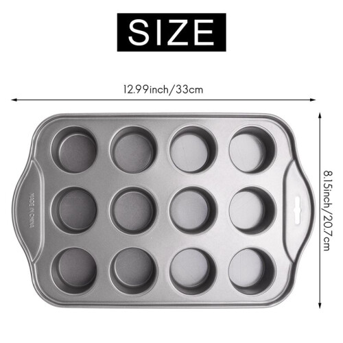 2X 12 Cavity  Cheesecake Pan with 24 Pieces Removable Bottom