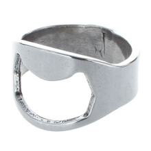 15x Silber Edelstahl-Metallfinger Daumen Schluesselanhaenger -Bierflasche-Oeffner-Stab