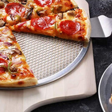8X Pizza Screen, Pizza Pan,Pizza Pan for Oven, Pizza Tray, 12 Inch Seamless-Rim Aluminum Non Stick Pizza Screen