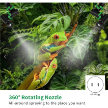 Reptile Fogger Spray,Reptile Humidifiers Automatic with Timer,for Terrariums Amphibian Lizard Snake FrogPlants(US)