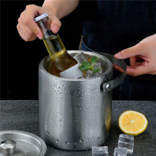 Double Wall Stainless Steel Insulated Ice Bucket Container for Home Bar Chilling Beer Champagne Wine Bottle