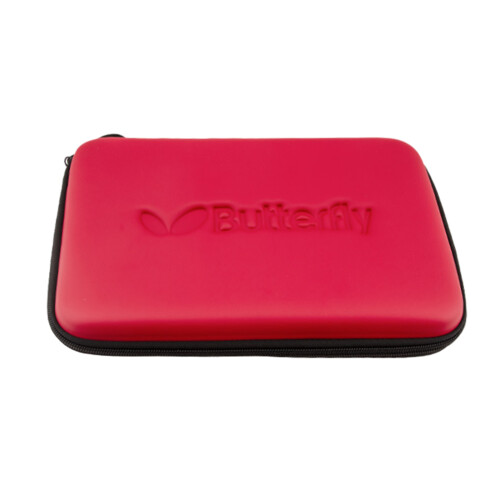 (Square Red) Ping Pong Paddle Case w/ Wrist Strap & Padding 2
