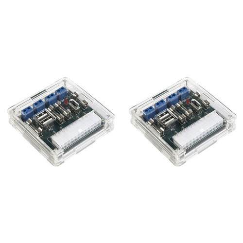 2X HU-M28W ATX Power Board Computer Supply Adapter Module 24Pin 5A USB Interface for Desktop Computer PC with Case