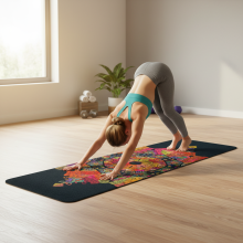 (Pattern 6, 183 x 61) Non-Slip Fleece Yoga Mat for Gym & Outdoor