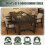 Dining Table Set for 4, Rectangular Kitchen Table and Chairs, Adjustable Feet for Small Spaces 3