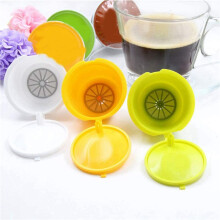 6Pcs Coffee Capsules Refillable Coffee Capsules Pods Reusable Universal Coffee Filter with Spoon Brush for A