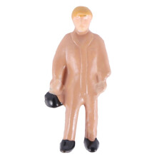 125Pzs 1:87 Figurilla Figuras Pintadas Miniaturas de Trabajadores Ferroviarios con Cubo Y Escalera