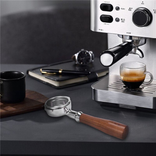4pcs 58mm Stainless Steel Coffee Machine E61 No Base Filter Bracket Coffee Bottomless Handle Coffee Spoon 2