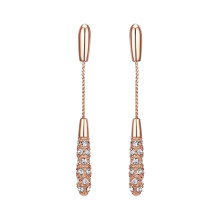 (Rose Gold) Strass Quaste Ohrringe für Damen Party