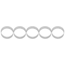 10Pcs 6cm Circular Tart Ring Dessert Stainless Steel Perforation Fruit Pie Quiche Cake Mousse Mold Kitchen Baking Mould