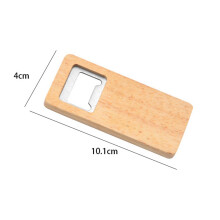 20Pcs Wood Beer Bottle Opener Wooden Handle Corkscrew Stainless Steel Openers Bar Kitchen Accessories Party Gift
