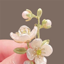 Broche de Jasmim para Mulheres, Colar com Pingente de Casaco e Terno para Presente de Dia Das Mães, Designs de Jasmim Osmanthus