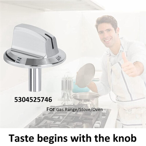 4 PCS Upgrade 5304525746 Long Stem Stove Knobs Replacements, Compatible with Gas Stove Range Oven Knobs 2