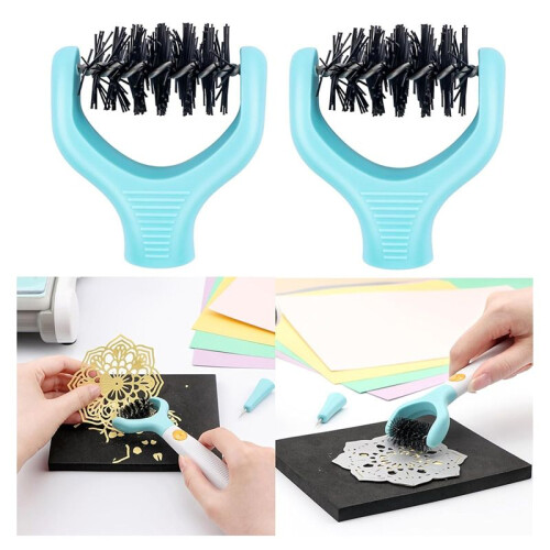 2pcs  Replacement Brush Tips for Die Cleaning Tool - Easily Clean Tiny Paper Bits From Etched Dies 1