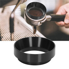 2X 51 mm Espresso Doseringstratt, Magnetisk Kaffemaskin TillbehöR Bryggkaffe Tamper Pulververktyg (Svart)