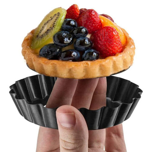 24 PçS Moldes de Torta de Ovo,  Formas de Torta de 3 Polegadas Fundo RemovíVel, Molde de Muffin de Bolo de Cupcake Ferramenta de Assar Forma 1
