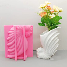 3D Large Conch Shaped Vase Epoxy Resin Silicone Mold Shell Conch Vase Concrete Cement Silicone Mold Vase Gypsum Mold