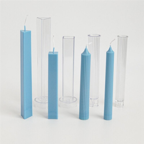 Triangular Long Pole Candle Plastic Mold DIY Homemade Aromatherapy Candles Making Kit Pc Mould A 1