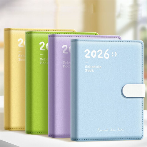 2026 Planning Notebook, A5 PU Leather, Minimalist Style, Weekly Planner, Productivity Log, Work and Study Tools C 2