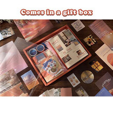 2X Aesthetic Scrapbook Kit,Junk Journal Kit with Journaling/Scrapbooking Supplies, for Teen Girl Kid (Cocoa Brownies)