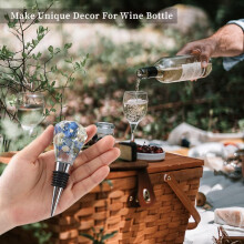 10PCS Wine Stopper, Reusable Decorative Wine Bottle Stoppers Wine Saver Stopper Set for Party Wedding Kitchen Bar Gift