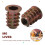 20 pieces M6x 15mm hexagon socket screw thread insert nut for wood 5